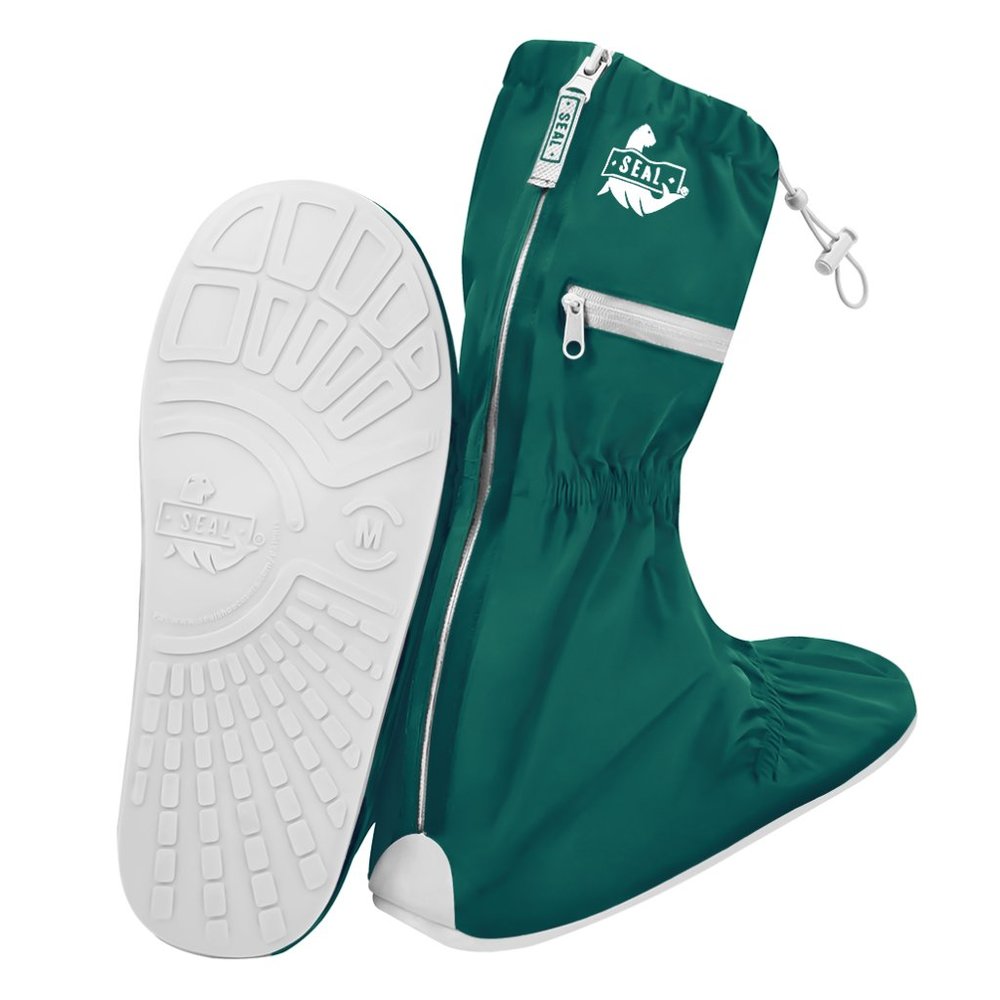 Reusable Waterproof Shoe Cover - Jade/White